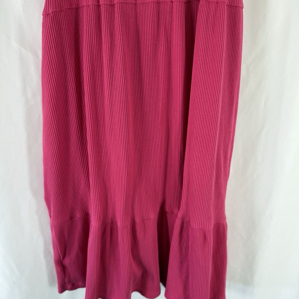 Old Navy Dress Girls XXL 18 Plus Pink Ribbed Sleeveless Strappy Round Neck - Picture 9 of 9